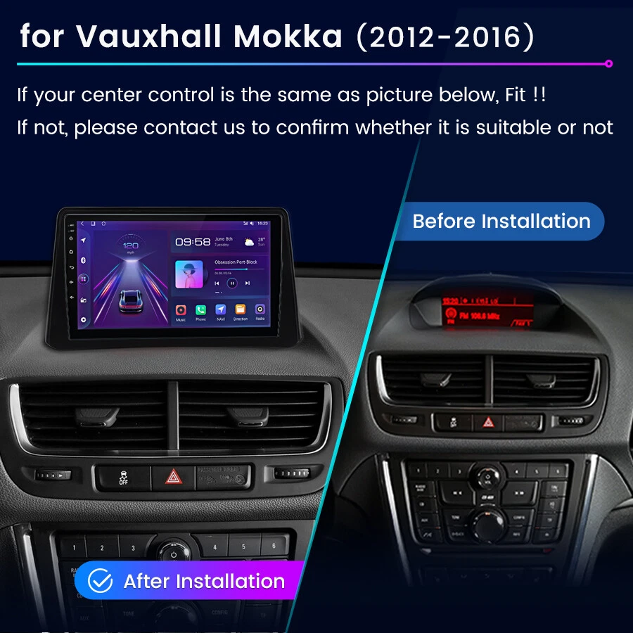 6G+128G For Vauxhall Mokka1 2012-16 Apple Carplay Car Stereo Radio Android 13 FM - Image 2 of 4