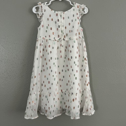 Janie and Jack x Rachel Zoe Metallic Polka Dot Cap Sleeve Maxi Dress Size 2T NEW - Picture 6 of 12