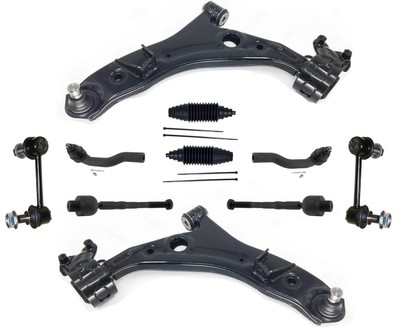 Front Lower Control Arms Inner Outer Tie Rods & Links For Mazda CX-9 2007-2014
