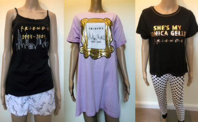 Friends Schlafanzug Nachthemd Damen Primark Rachel & Monica Damen Pyjama Set.