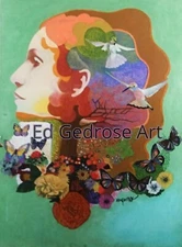 "The Dream" Original Pastel Drawing. Matted Print 8x10".