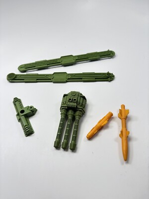 GI Joe The General Mobile Strike Base Parts Lot of 6 barrel gun missile VTG asst