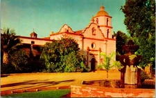 San Diego CA San Luis Rey "Kingly Mansion" Mission Postcard used (14029)
