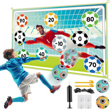 Soccer Ball Game Set Toy, Outdoor Football Set with 2 Sticky Balls