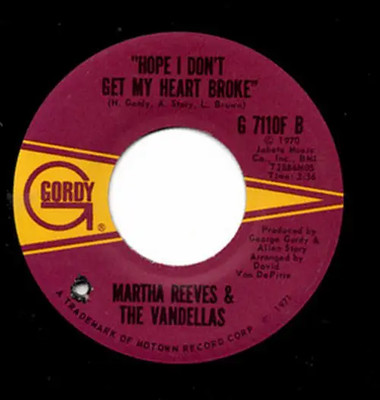Martha Reeves & The Vandellas Bless You / Hope I Dont Get My Heart Broke
