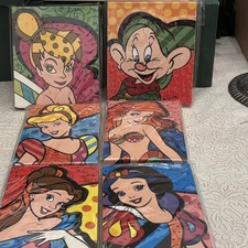 BRITTO Disney Princesses, Characters and Tinker Bell Note Pads set of 6 