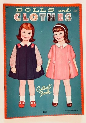 Vintage Lowe #2711 DOLLS AND CLOTHES Paper Dolls 1971 Uncut/Unused/Queen Holden