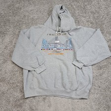 Vintage Mackinac Bridge Labor Day 2001 Hoodie Mens Large Gray Made in USA