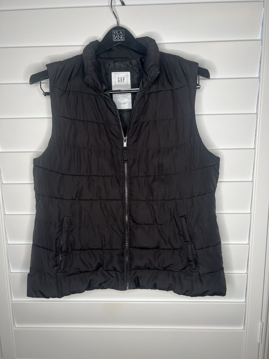 Gap Puffer Quilted Black Vest XL Tall Water Resistant