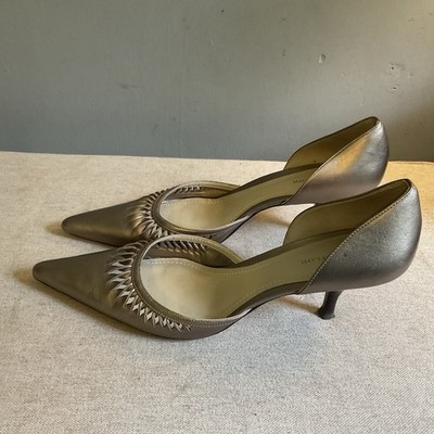 Ann Taylor D Orsay Metallic Gold Leather Stiletto Heel Women s 9 M GUC