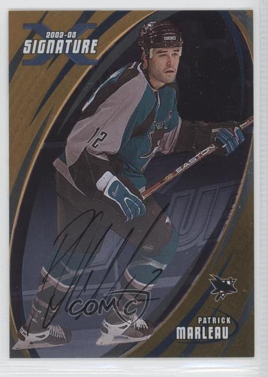 2002 ITG Be A Player Signature Series Gold Signatures Patrick Marleau Auto 0f2