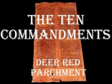 TORAH BIBLE VELLUM MANUSCRIPT FRAGMENT/LEAF 300 YRS YEMEN The Ten Commandment