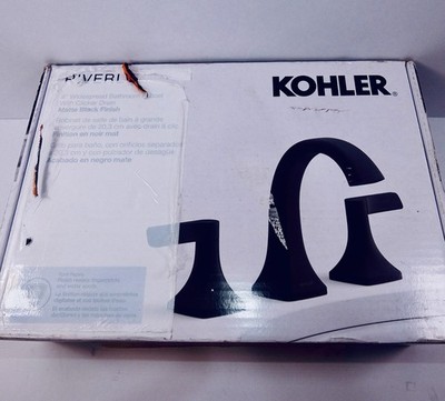 Kohler Riverly Widespread Bathroom Sink Faucet Matte Black
