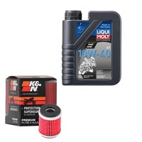 K&N ÖLfilter Set Liqui Moly 10W-40 1L FüR Yamaha YZF-R 125 RE06 Bj.2008