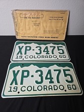 1960 COLORADO  LICENSE PLATE Pair Lincoln County!