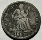 1884 Seated Liberty Dime — Circulated 🔥