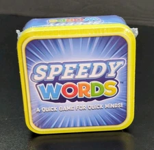 FoxMind Speedy Words Box Board Game (New Sealed) Tin Box Quick Game Quick Minds