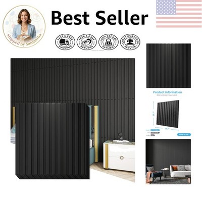 Waterproof PVC 3D Slat Wall Panels - Modern Design, 32 Sq.Ft Coverage