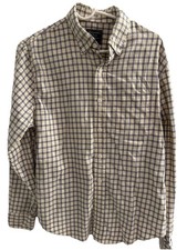 abercrombie fitch Long Sleeve Check shirt men s large Button Down Collar Stretch