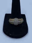 Swarovski Gold Over Sterling Silver & Crystal Size 9 Ring 9.3g — photo 1