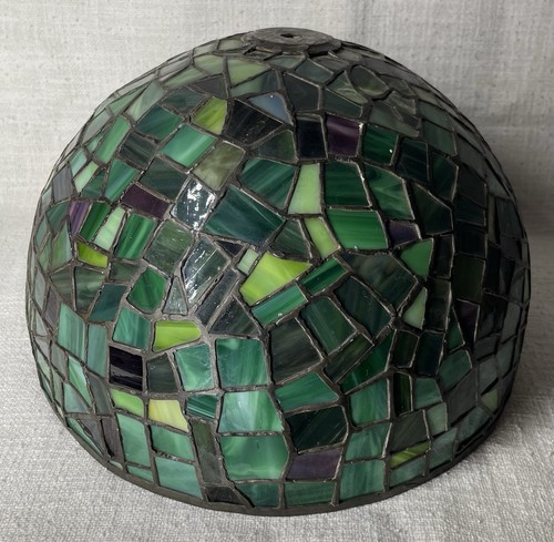 Tiffany Style Stained Glass Lamp Shade Green Dm 30.5cm H20cm Handmade