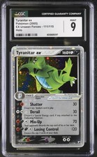 CGC 9 MINT Tyranitar ex 2005 EX Unseen Forces 111/115 Holo Pokemon Card on eBay