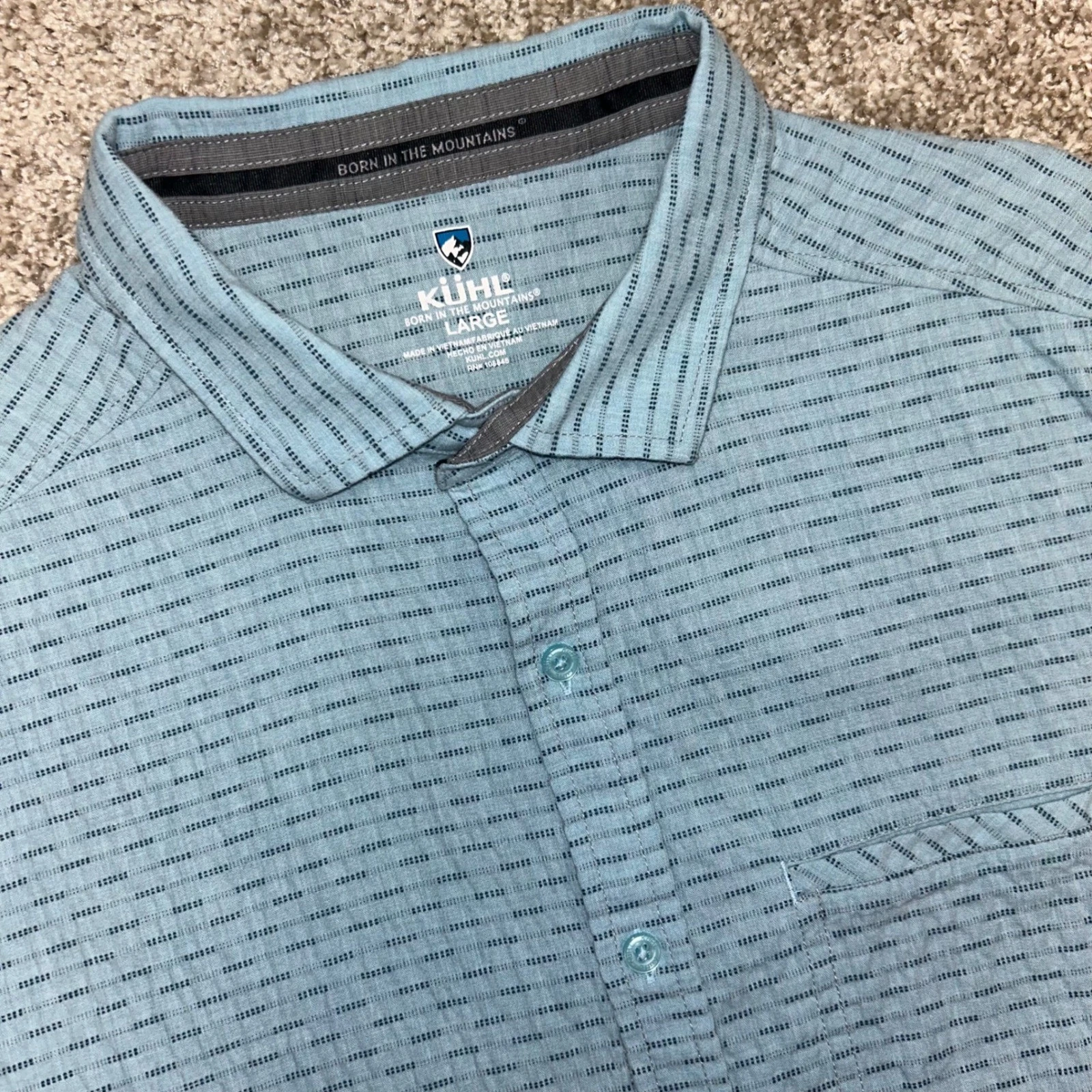 Kuhl Provok Button Front Shirt Men Size Large Outdoor Hiking Textured S/S
Opens in a new window or t