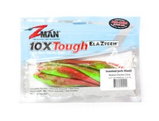 Zman Soft Lures Jerk ShadZ Scented 7" 4/Pack Nuked Chicken Glow (2222)