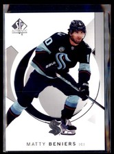 2024-25 SP Authentic Hockey Matty Beniers Kraken 80 2 Card Lot