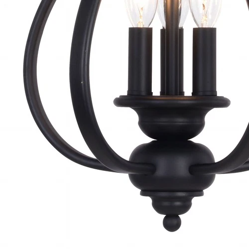 Vaxcel Lighting P0382 Monrovia 3 Light 11"W Taper Candle Pendant - Bronze - Picture 3 of 12