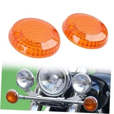  2 Pcs Amber Front Rear Turn Signal Indicator Light lens Cover Compatible 2 PCS