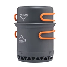 Outdoor Camping Cookware –Travel Pot with Heat Exchanger, Fast Heating Tableware