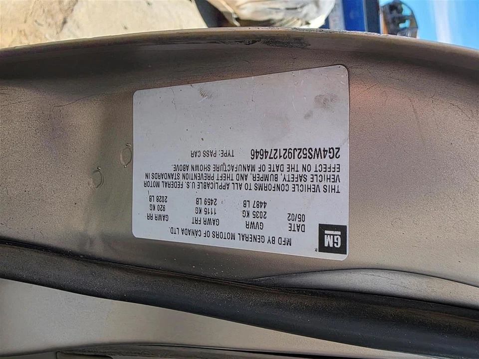 CENTURY 2002 Door Trim Panel Rear 28811109 Foto 2 de 4