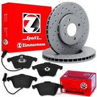 Zimmermann Sport Bremsscheiben 347Mm + BelÄGe Vorne FüR Audi A6 4F C6 Limo Avant