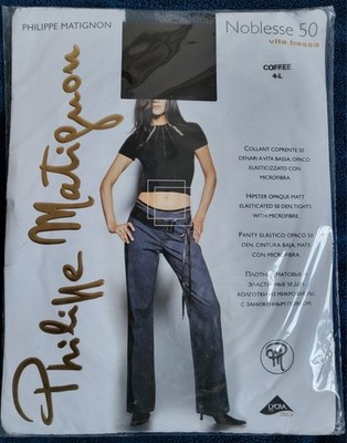 Mikrofaser-Strumpfhose Philippe Matignon Noblesse 50 DEN,Gr.4 (L), Coffee, OVP
