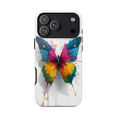 Phone Ink - iPhone | Galaxy | Pixel Case - Butterfly Organic Pink Blue
