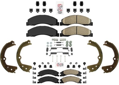 Fleet Duty Disc Brake Pads Parking Shoes Fits Ford E150 E250 Van 2008-2014