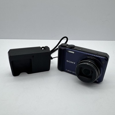 Sony Cyber-shot DSC-H70 Blue Digital Camera 16.1 MP 10x Zoom W Battery & SD READ