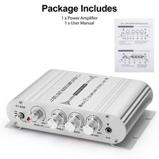 HiFi Stereo Audio Power Amplifier 400W 12V 2.1 Channel Car Home Subwoofer Bass