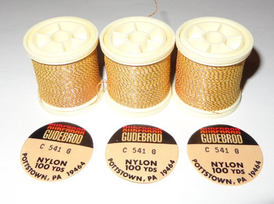 Lot of 3 New Gudebrod Trimar 100yd Size C Fishing Rod Building Thread ...