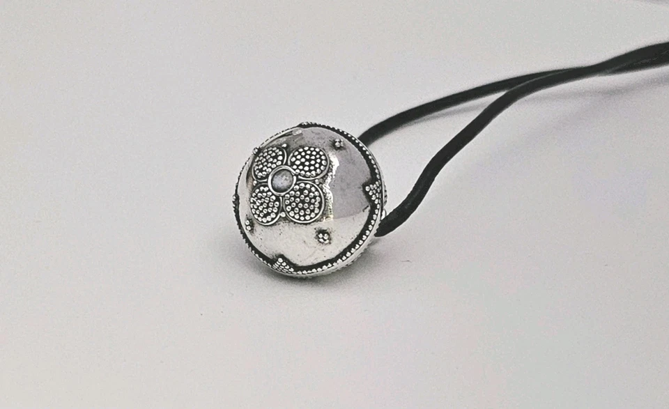 Collar Bola Armonía Plata Vintage Llamador de Ángel Campana Boho Tribal Foto 2 de 4