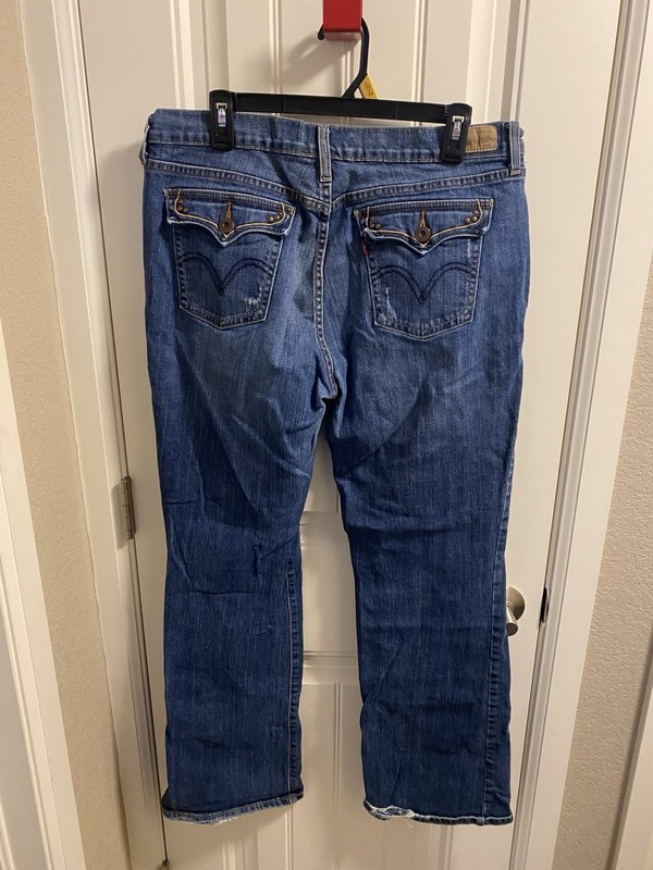 Levis 515 Jeans Bootcut 14 M Stretch Blue Denim 14M Flap Pockets Boot Cut 2010