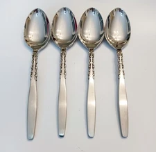 (4) International Lyon ALHAMBRA Stainless Teaspoons~Free Shipping