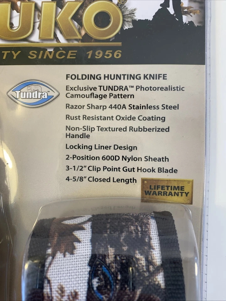 Ruko RUK0106GHTND-CS 3-1/2" Hoja Plegable Gancho Intestino Cuchillo Mango Tundra Nuevo Foto 2 de 4