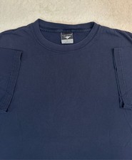 Vintage 1990s Cheetah Made In USA Basic Blank Surf Skate Navy Blue T-Shirt, XL