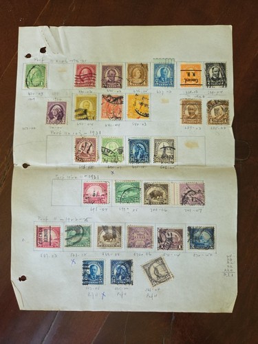 USA Porto ungeprüft.18 Vintage Porto (Perf. 11 x 11). Briefmarkensammler gebraucht