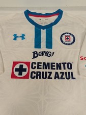 DEPORTIVO CRUZ AZUL AWAY FUTBOL JERSEY UNDER ARMOUR WHITE SIZE LARGE AWESOME 