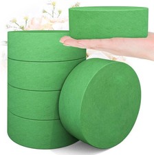 6Pcs Floral Foam Round Blocks Large Wet Dry Green Foam Artificial Fresh