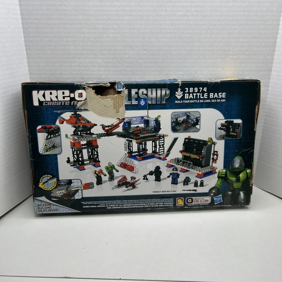 KRE-O Battleship Battle Base #38974, 355 Pcs, 4 Kreon Figures Sealed Bags Hasbro - Image 2 of 4