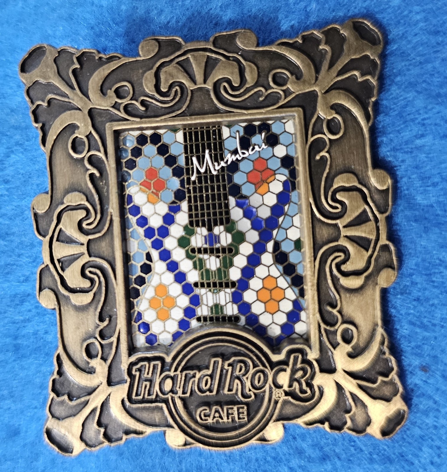 MUMBAI INDIA ART FRAME SERIES 3D ABSTRACT MOSAIC GUITAR Hard Rock Cafe ...